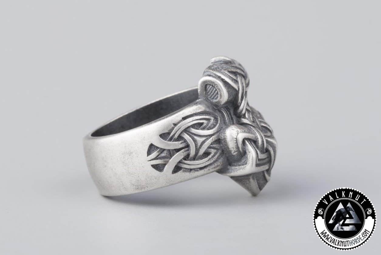 Thor's Hammer Mjölnir Ring, 925 Sterling Silver - Viking & Norse ...