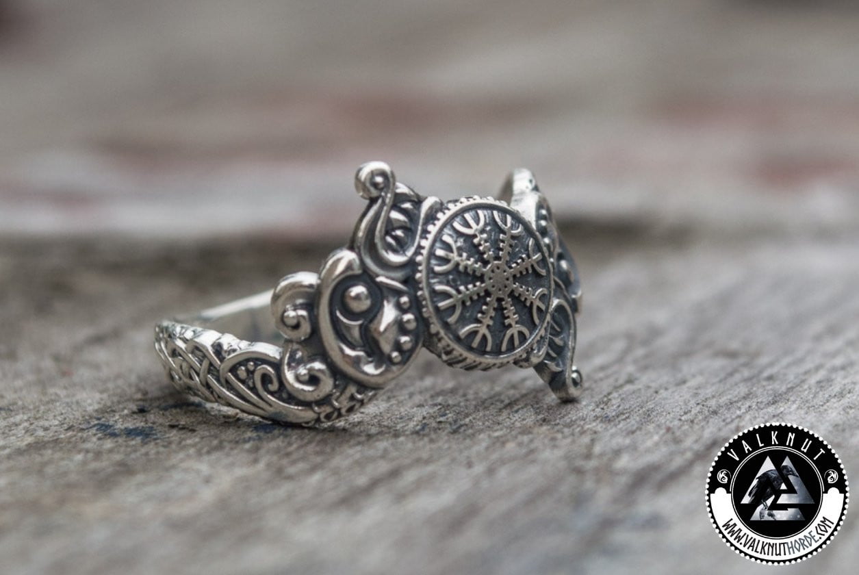 The Magical Power oF Ægishjálmr - Helm of Awe Ring, 925 Sterling