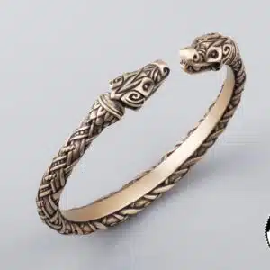 Four Eyed Wolf Arm Ring, Bronze | Valknut Horde