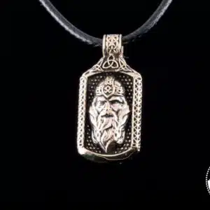 God Odin Norse Warrior Pendant, Bronze | Valknut Horde