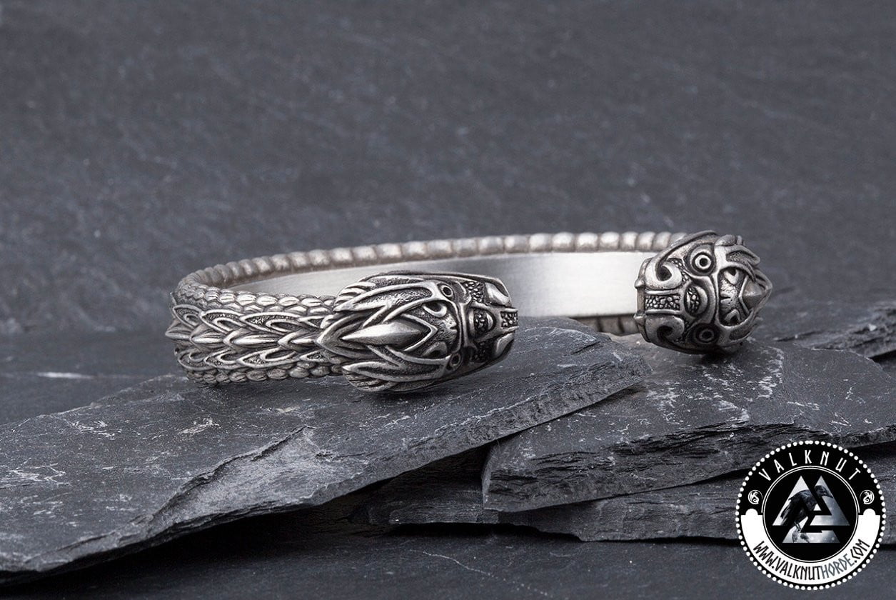 The Midgard Serpent Jormungandr Arm Ring, Pewter - Viking & Norse ...